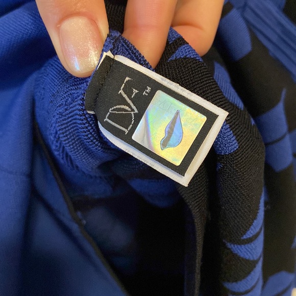 DVF Franca Dress in Black/Vivid Blue - Picture 6 of 8